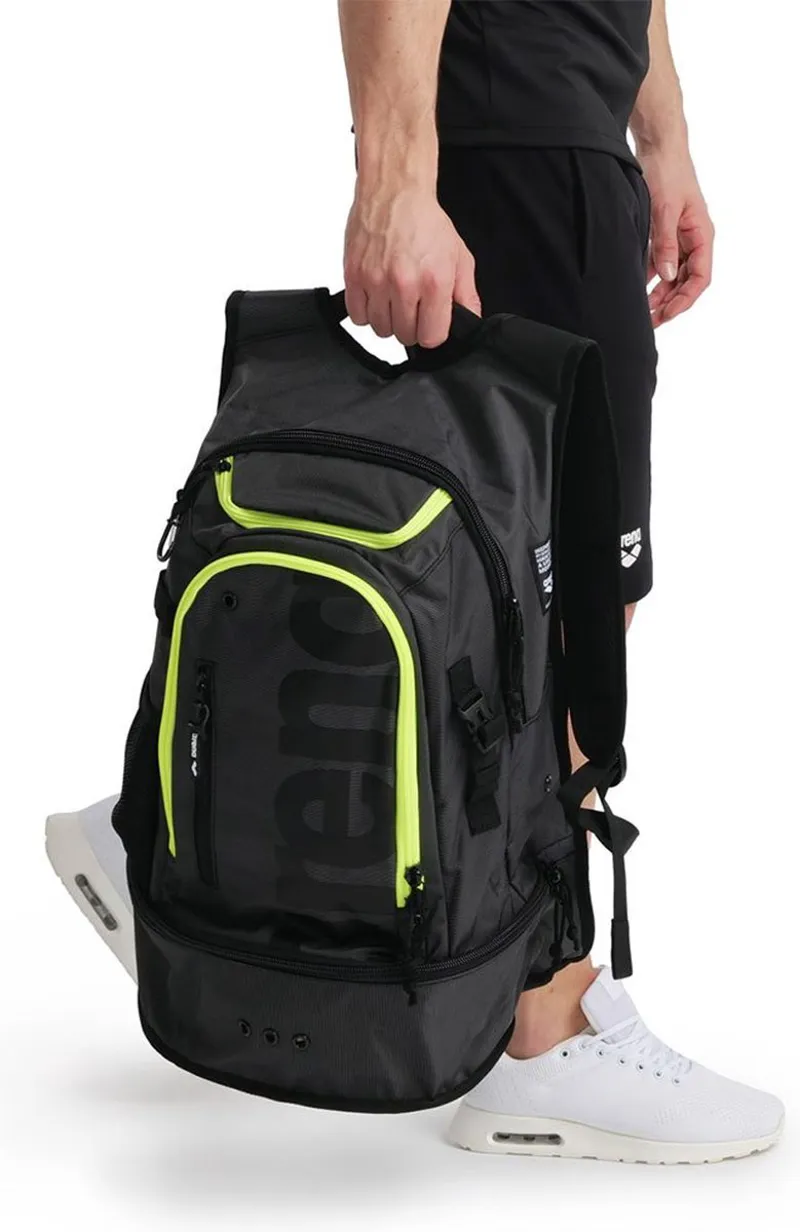 Arena Fastpack 3.0 Backpack Dark Smoke/Neon Yellow-5
